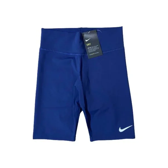 NWT Nike Sportswear Essential Women's High Waist Bike Short Navy Blue UK 4- 12 - Picture 5 of 9